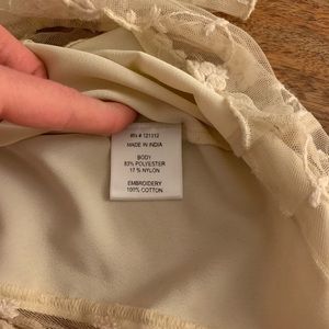 Tops - Gryphon Creme Blouse with lace Tops - Gryphon Creme Blouse with lace